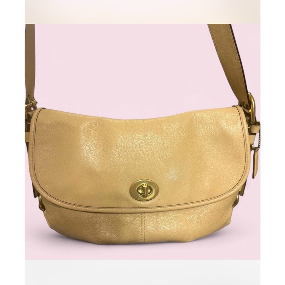 Coach Legacy Turnlock Crossbody (Leather, Cream)